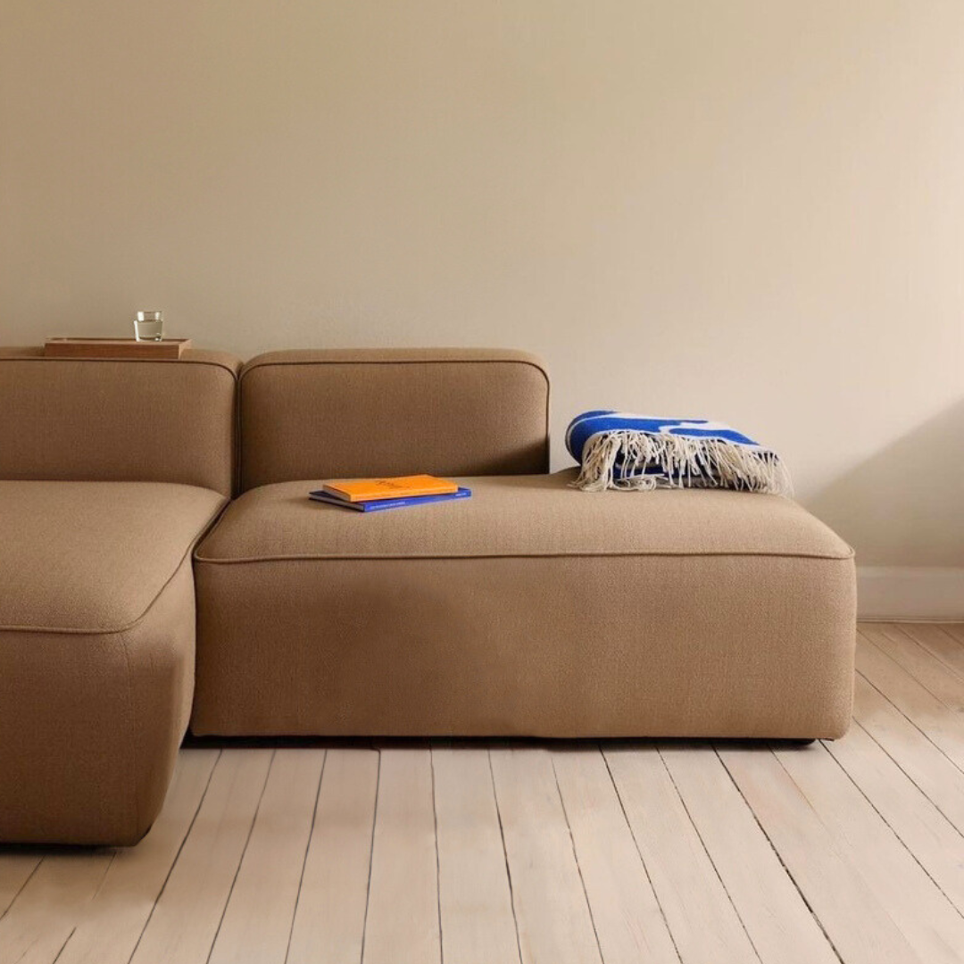 BASECAMP Small family - højre open end, 4 moduler, 210x250cm, Re-wool Beige nr. 218