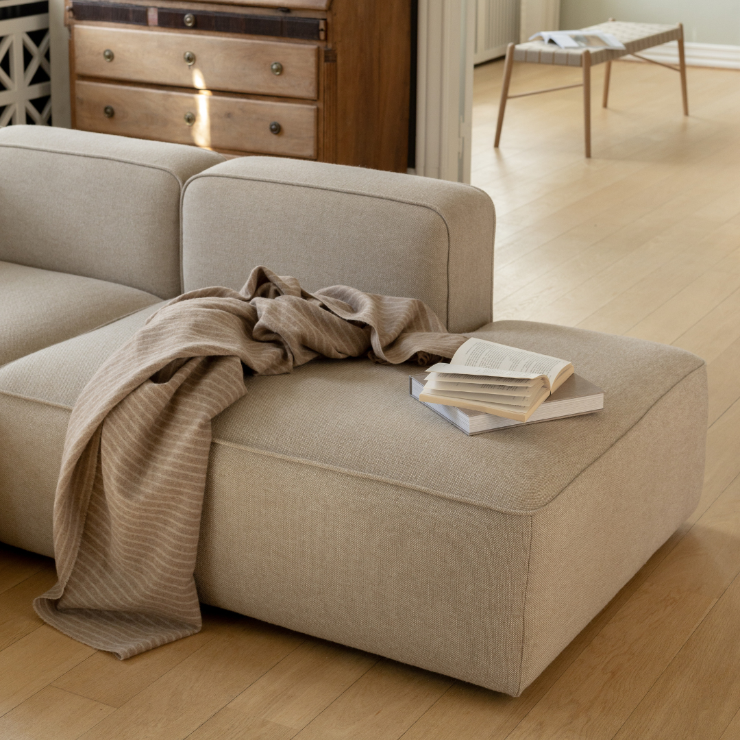 BASECAMP XL two seater - 2 moduler, Crush Bouclé Beige nr. 50