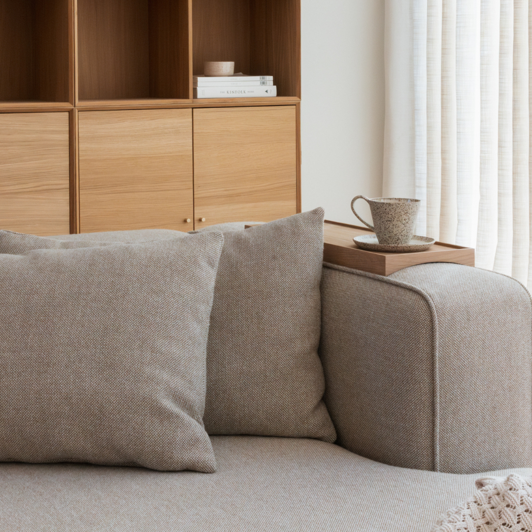 BASECAMP Small family - højre open end, 4 moduler, 210x250cm, Re-wool Beige nr. 218