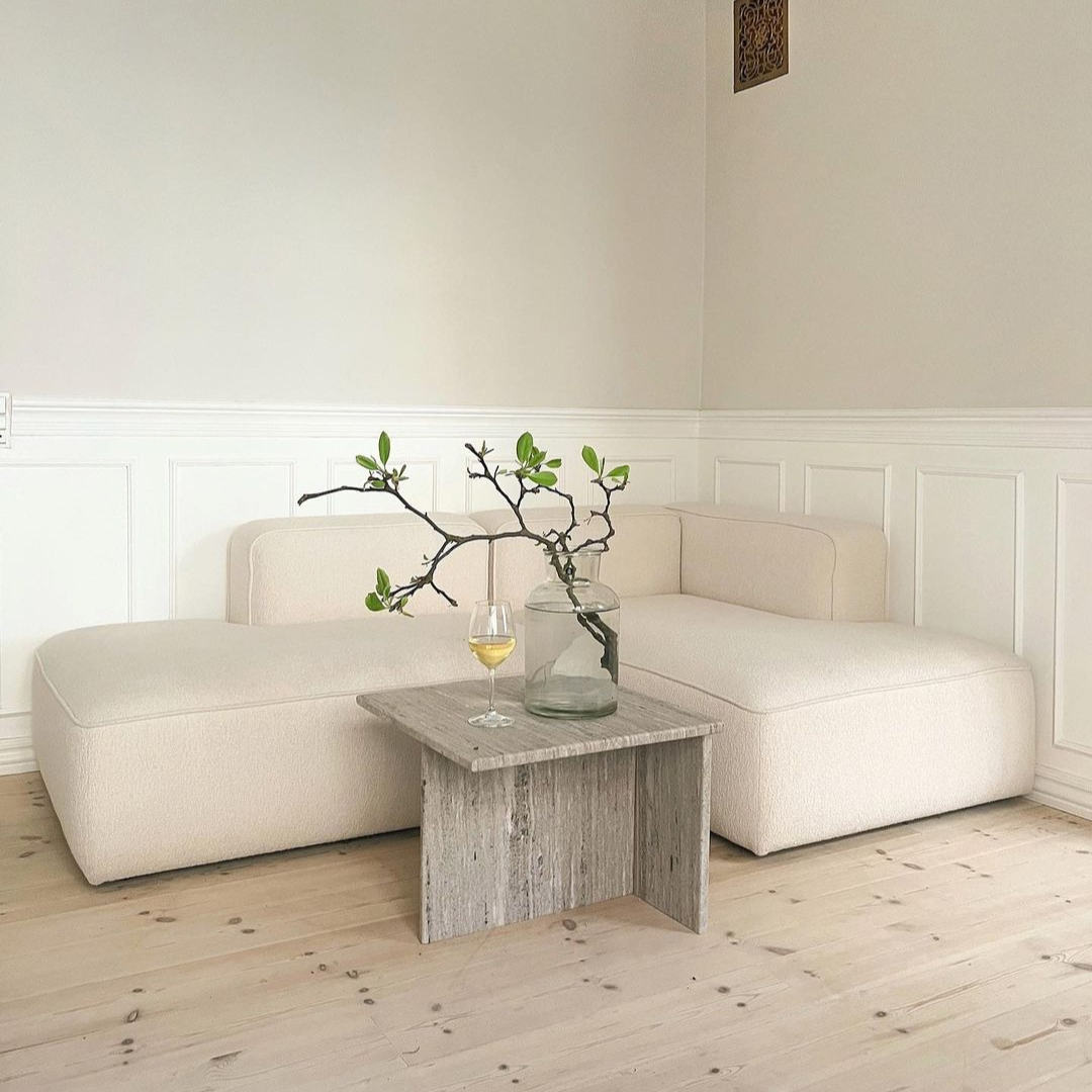 BASECAMP XL two seater - 2 moduler, Crush Bouclé Beige nr. 50