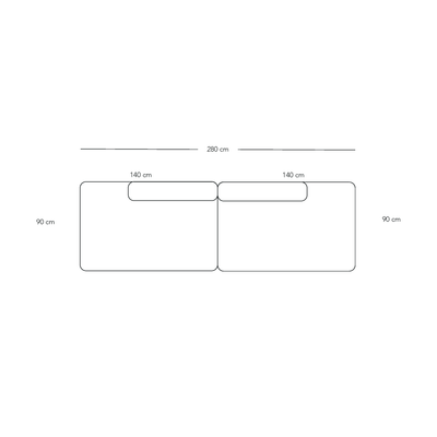 BASECAMP XL two open ends - 2 moduler, 90x280cm