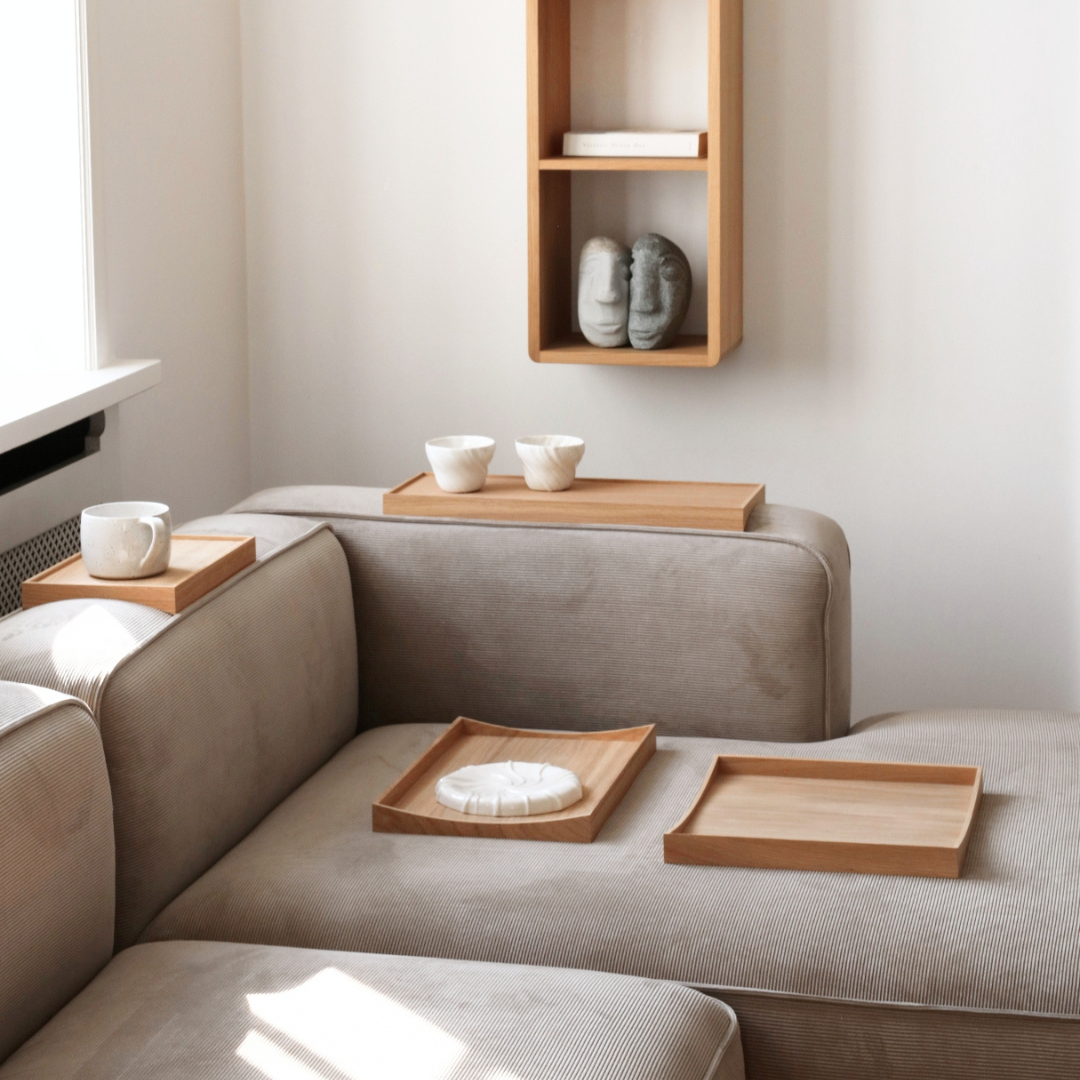 BASETRAY XL - Egetræsbakke