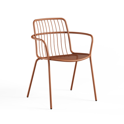 Alisea - havestol med armlæn, Terracotta