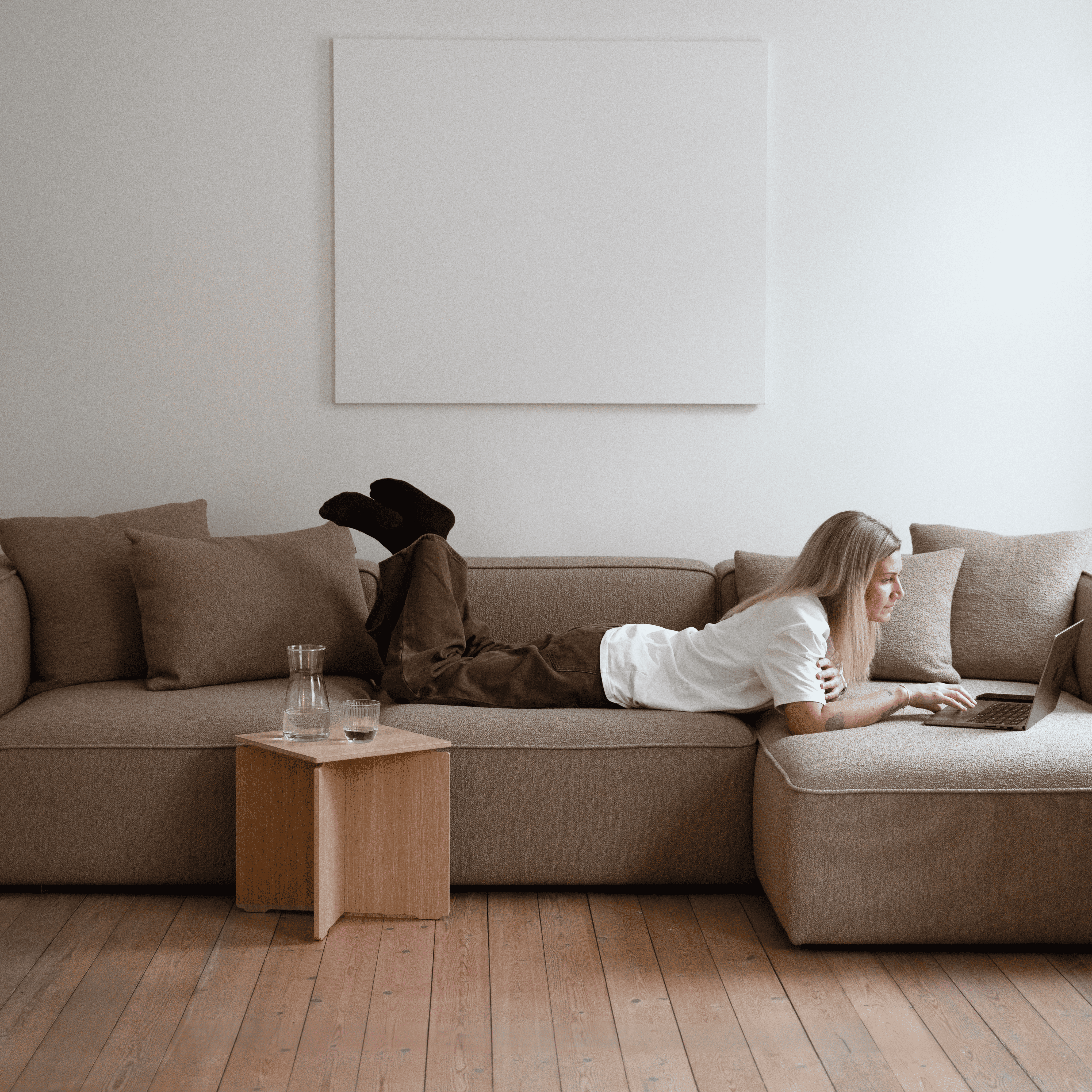 BASECAMP XL Deep Family - højre chaiselounge, 5 moduler, 250x400 cm