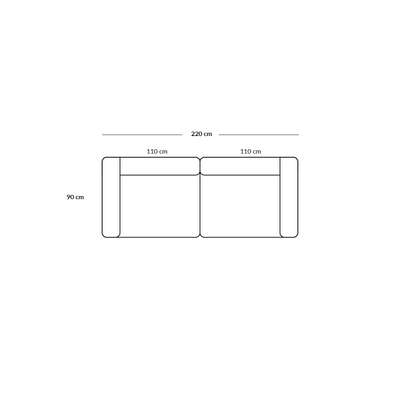 BASECAMP XL two seater - 2 moduler, 90x220 cm
