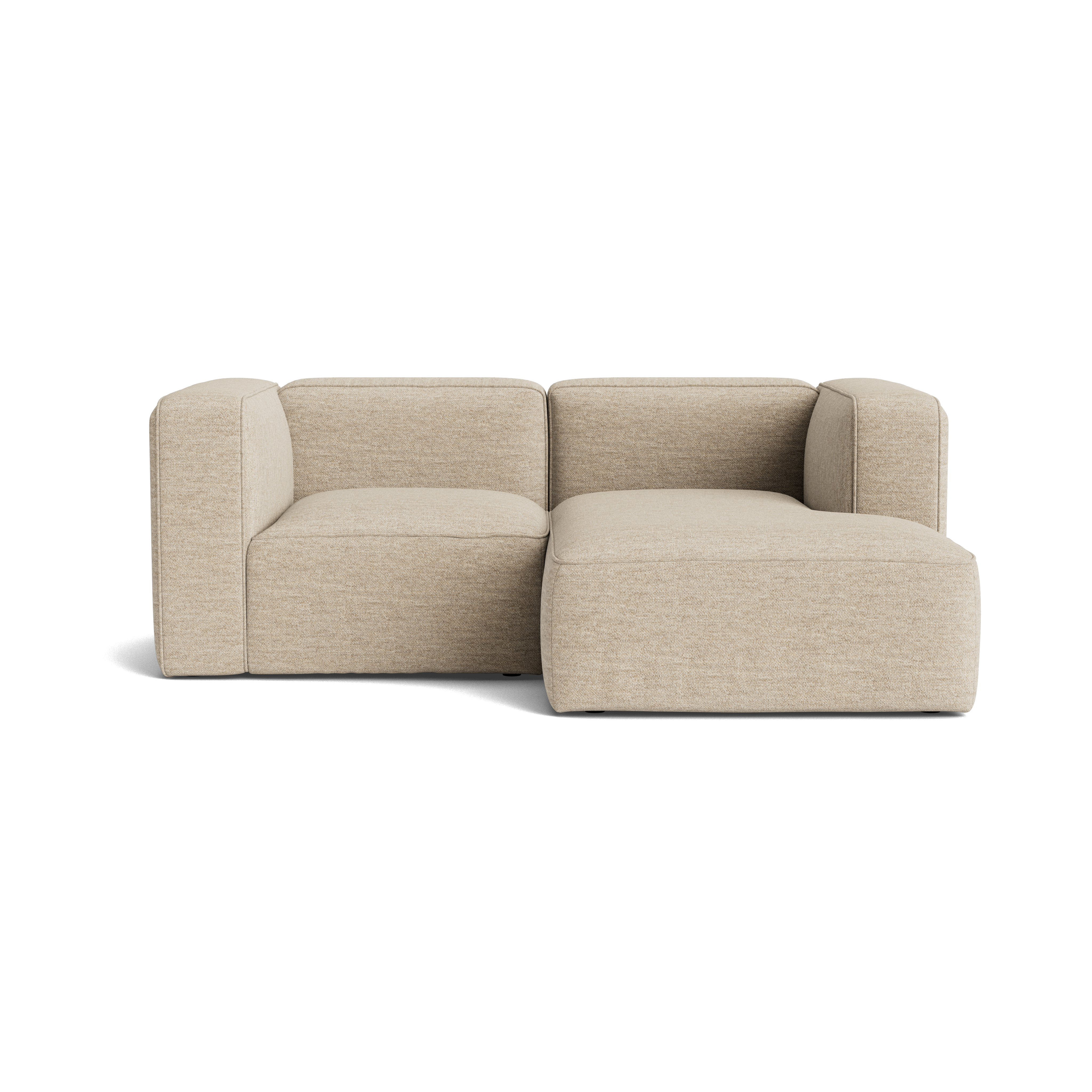 BASECAMP Small - højre chaiselounge, 2 moduler, 140x180cm, Crush Bouclé Beige nr. 50