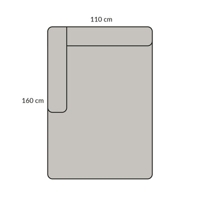 BASECAMP XL Chaiselongue - venstre, 5E modul