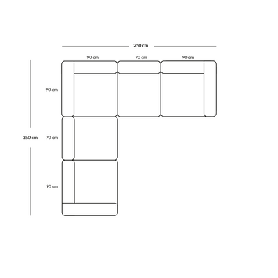 BASECAMP Corner - 5 moduler, 250x250cm