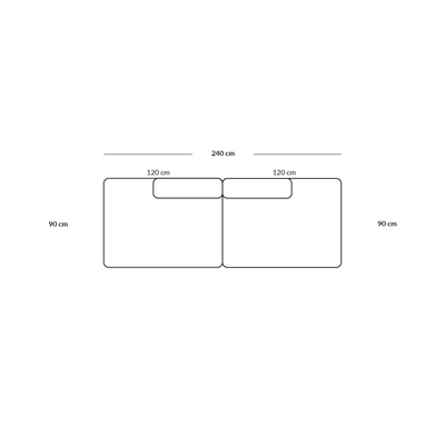 BASECAMP two open ends - 2 moduler, 90x240cm