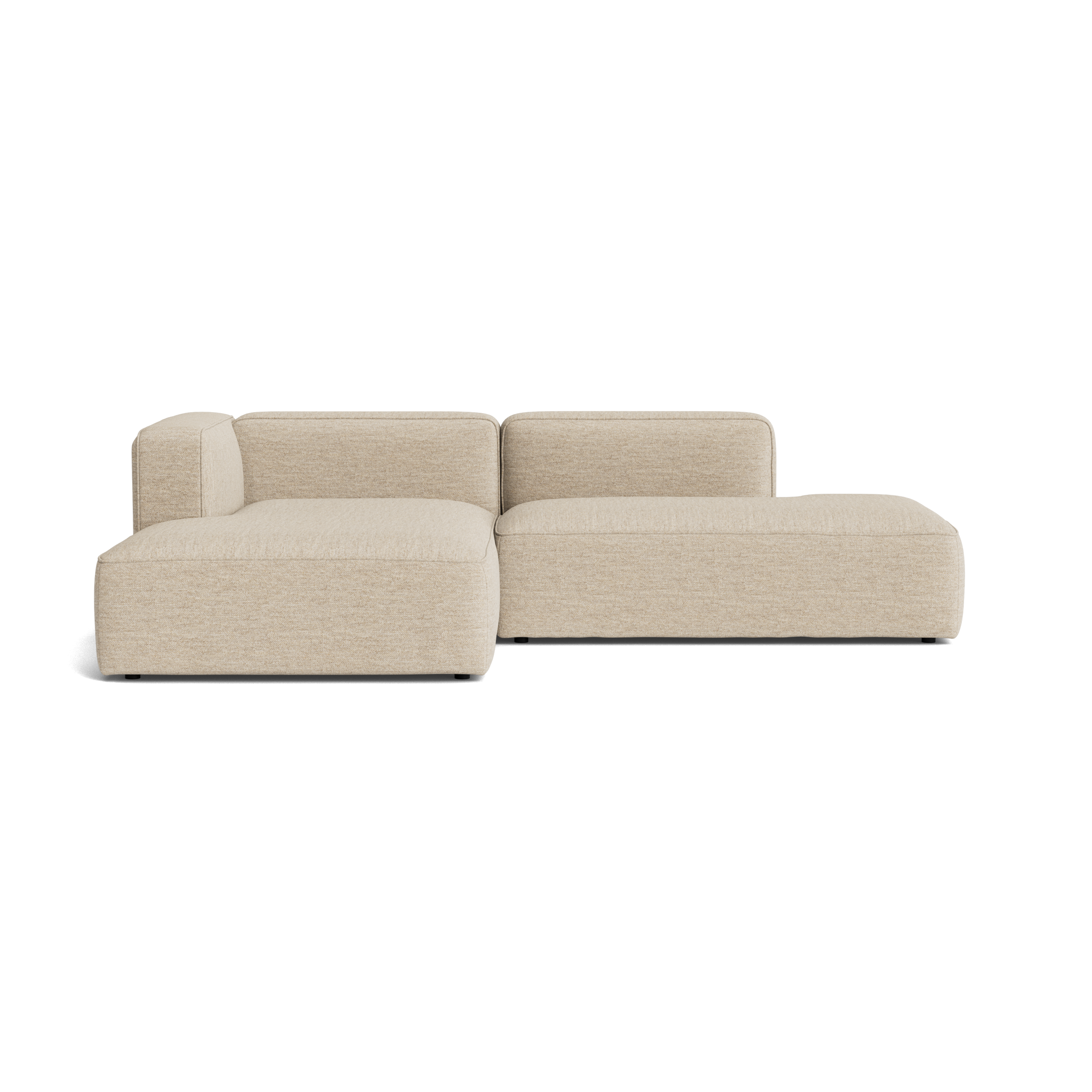 BASECAMP XL Small open end - højre, 2 moduler, Crush Bouclé Beige nr. 50