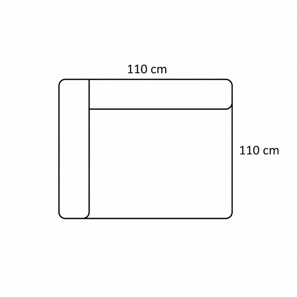 BASECAMP XL Deep Corner - Venstre, 8E modul, 110x110cm