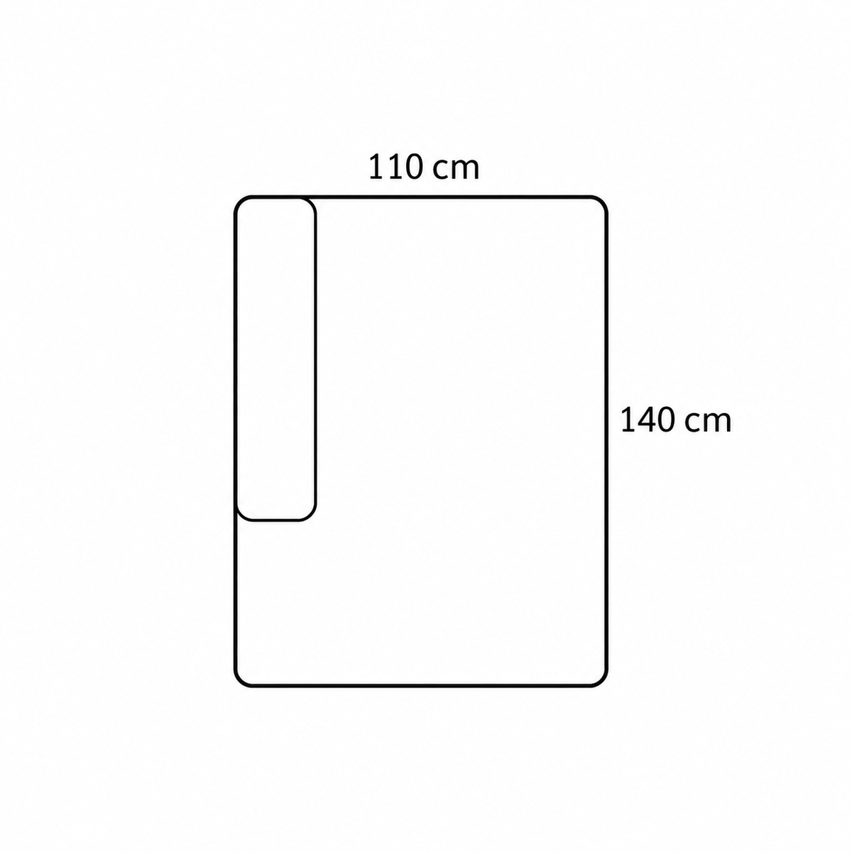 BASECAMP XL Deep Open End - Venstre, 7E modul, 110x140 cm