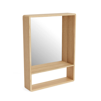 CUPMUG Mirror - Egetræshylde, h60x45 cm