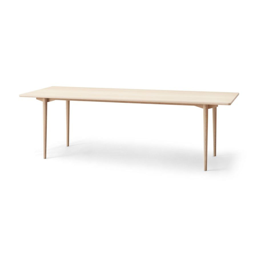 HOLMEN - Rektangulært spisebord, Egetræ, hvidolie, stort