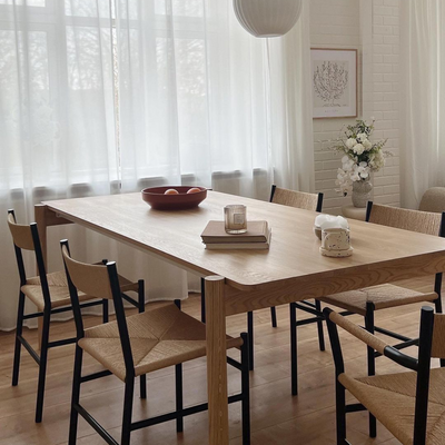 THY - Rektangulært spisebord, Stål stel